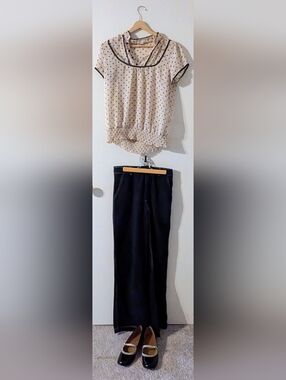 Black Pull-On Pants - Loose Wide Leg